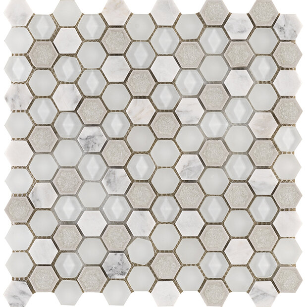 Aura Hexagon Whites 29x30