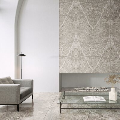 Elegant Grey Bookmatch 59,6x150