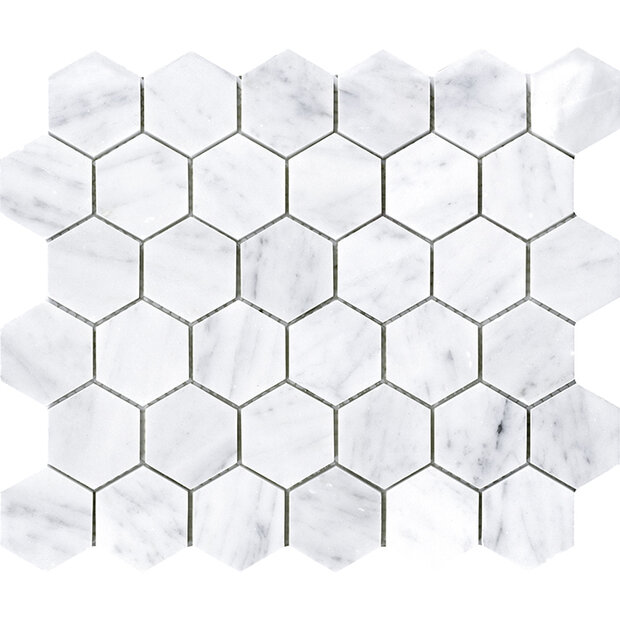 Essential Hexagon Carrara Pulido 25,8x29,8