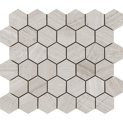 Essential Hexagon Silver Wood 25,8x29,8