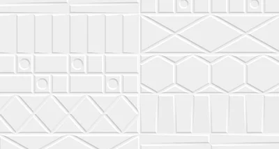 Geo Deco White 12,35x44,3