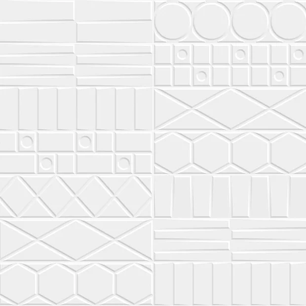 Geo Deco White 12,35x44,3