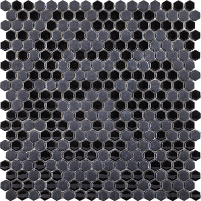 Glaze Mini Hexagon Black 29,5x30