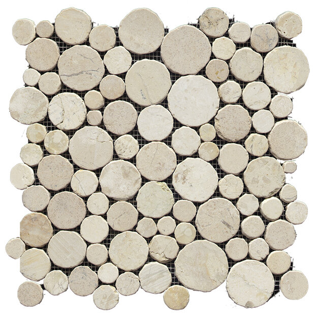 Paradise Round Stone Blanco 31,5x31,5