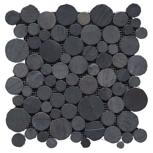 Paradise Round Stone Negro 31,5x31,5