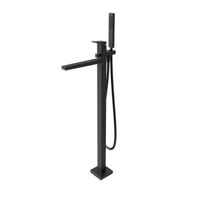 Square batéria so sprchou do vane čierna