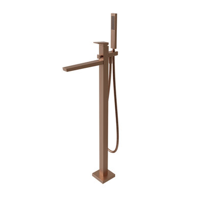 Square batéria so sprchou do vane medená kartáčovaná