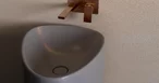Square podomietková batéria medená kartáčovaná