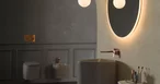 Square podomietková batéria medená kartáčovaná