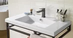 Square vodovodná batéria malá titánová kartáčovaná