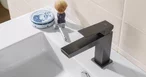 Square vodovodná batéria malá titánová kartáčovaná