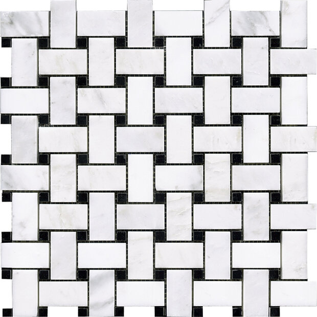 Victorian Trenzado Marmara Negro 30x30