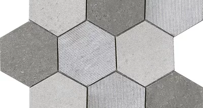 World Hexagon Texture Grey 25,9x29,9