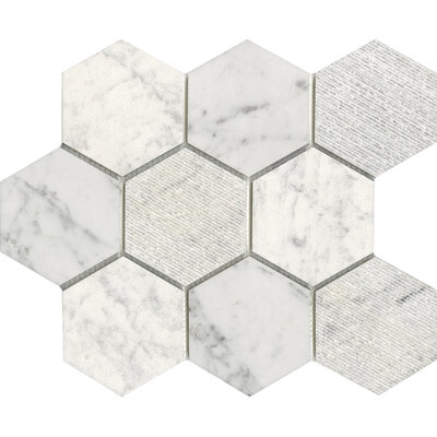 World Hexagon Texture White 25,9x29,9